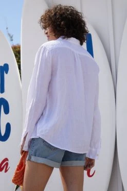 Velvet By Graham & Spencer NATALIA LINEN BUTTON-UP SHIRT