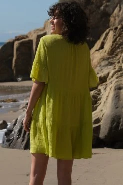 Velvet By Graham & Spencer BRIANNE COTTON GAUZE TIERED DRESS Womens