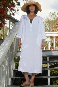 Velvet By Graham & Spencer CHRISTELLE COTTON GAUZE MIDI DRESS