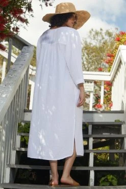 Velvet By Graham & Spencer CHRISTELLE COTTON GAUZE MIDI DRESS