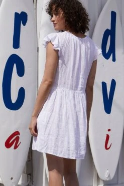 Velvet By Graham & Spencer Womens EVONNE LINEN DRESS