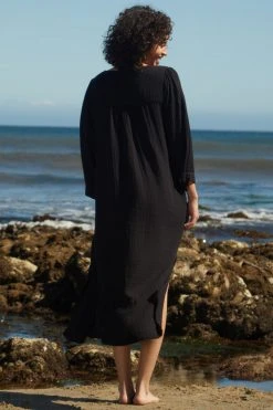 Velvet By Graham & Spencer CHRISTELLE COTTON GAUZE MIDI DRESS