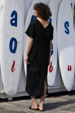 Velvet By Graham & Spencer YANA LINEN CAFTAN DRESS