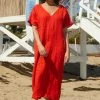 Velvet By Graham & Spencer YANA LINEN CAFTAN DRESS