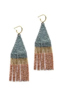 FRANJA BEADED FRINGE EARRINGS BY BLUMA PROJECT Womens