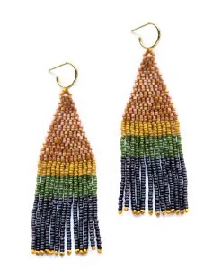 FRANJA BEADED FRINGE EARRINGS BY BLUMA PROJECT Womens