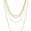 Velvet By Graham & Spencer Womens MULTI LAYER CHAIN IN GOLD BY SLOAN