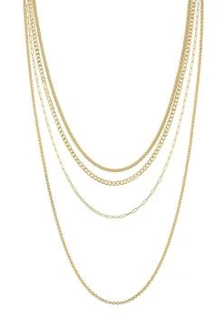 Velvet By Graham & Spencer Womens MULTI LAYER CHAIN IN GOLD BY SLOAN