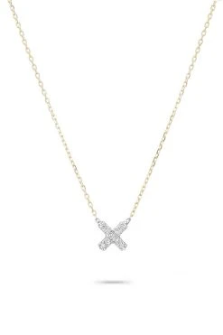 Velvet By Graham & Spencer SUPER TINY PAVÉ X NECKLACE By ADINA REYTER