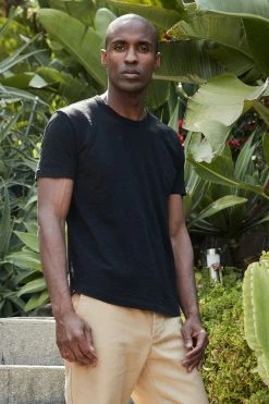 Velvet By Graham & Spencer Mens AMARO CREW NECK SLUB TEE