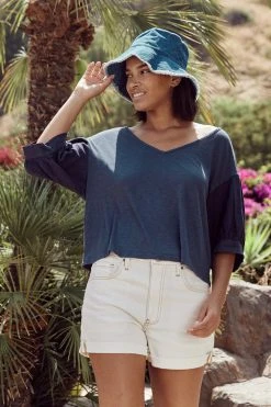 Velvet By Graham & Spencer FRINGED BUCKET HAT