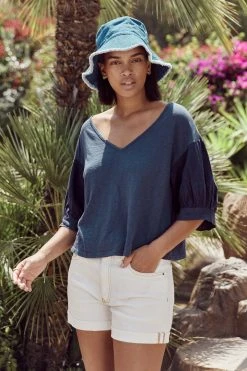 Velvet By Graham & Spencer CLAUDIA PUFF SLEEVE TEE Womens