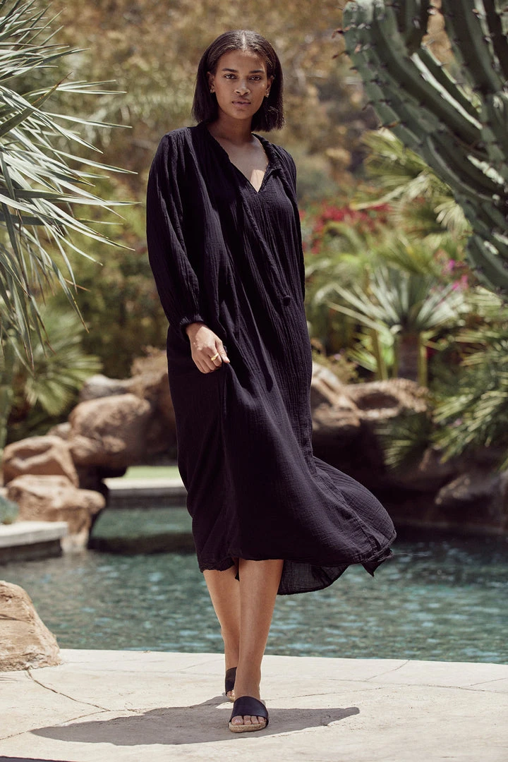 Velvet By Graham & Spencer Womens FRANKIE COTTON GAUZE MAXI DRESS 2 Velvet By Graham & Spencer Womens FRANKIE COTTON GAUZE MAXI DRESS