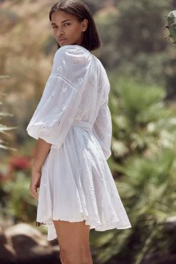 Velvet By Graham & Spencer Womens GRACIE COTTON EYELET DRESS