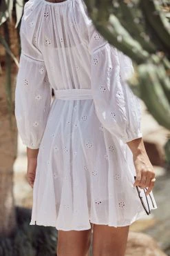 Velvet By Graham & Spencer Womens GRACIE COTTON EYELET DRESS