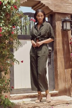 Velvet By Graham & Spencer MARIA LINEN BUTTON-UP SHIRT