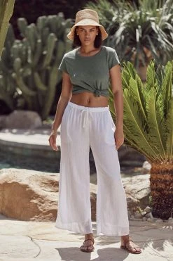 Velvet By Graham & Spencer ODELIA COTTON SLUB CREW NECK TEE