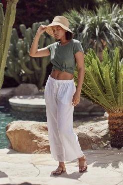 Velvet By Graham & Spencer Womens TWEETIE COTTON GAUZE PANT