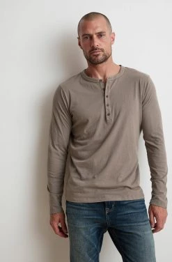 Velvet By Graham & Spencer ALVARO COTTON JERSEY HENLEY