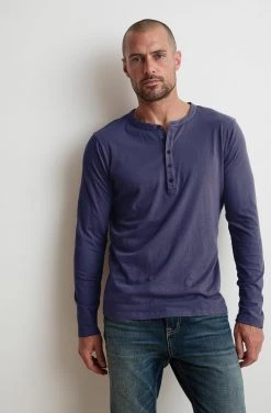 Velvet By Graham & Spencer ALVARO COTTON JERSEY HENLEY