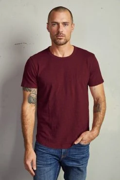 Velvet By Graham & Spencer Mens AMARO CREW NECK SLUB TEE