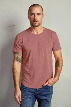 Velvet By Graham & Spencer Mens AMARO CREW NECK SLUB TEE