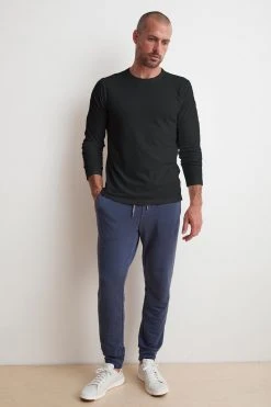 Velvet By Graham & Spencer AUSTIN SUEDED JERSEY LONG SLEEVE TEE
