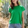 Velvet By Graham & Spencer Womens CARINE POCKET TEE