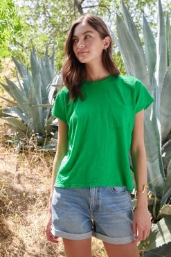 Velvet By Graham & Spencer Womens CARINE POCKET TEE