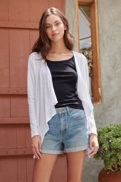 Velvet By Graham & Spencer CHAMPAGNE OPEN CARDIGAN