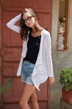 Velvet By Graham & Spencer CHAMPAGNE OPEN CARDIGAN