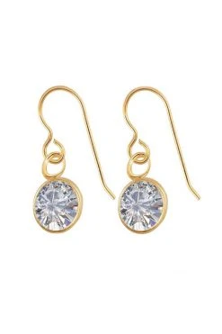 Sloan Studio CZ BEZEL DROP EARRINGS BY SLOAN
