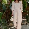 Velvet By Graham & Spencer DIONNE LINEN JUMPSUIT Womens