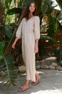Velvet By Graham & Spencer DIONNE LINEN JUMPSUIT Womens