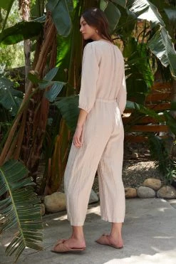 Velvet By Graham & Spencer DIONNE LINEN JUMPSUIT Womens