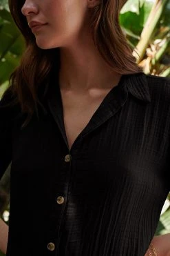 Velvet By Graham & Spencer ELIA COTTON GAUZE JUMPSUIT Womens