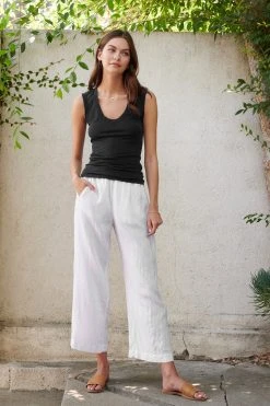 Velvet By Graham & Spencer ESTINA GAUZY WHISPER FITTED TANK TOP