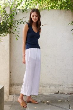 Velvet By Graham & Spencer ESTINA GAUZY WHISPER FITTED TANK TOP