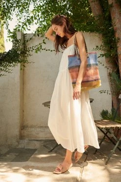 LARGE STRIPED MESH TOTE BY EPICE Womens