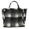 Velvet By Graham & Spencer Womens FRAYED FLANNEL WEEKEND BAG