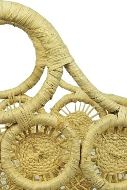 Velvet By Graham & Spencer MACRAME SMALL STRAW TOTE