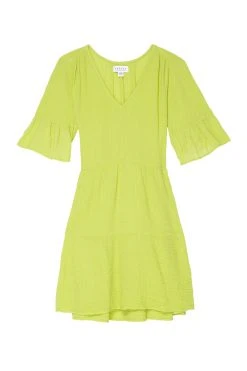 Velvet By Graham & Spencer BRIANNE COTTON GAUZE TIERED DRESS Womens