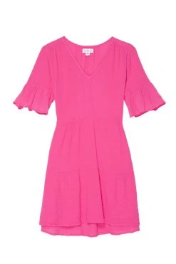 Velvet By Graham & Spencer BRIANNE COTTON GAUZE TIERED DRESS Womens