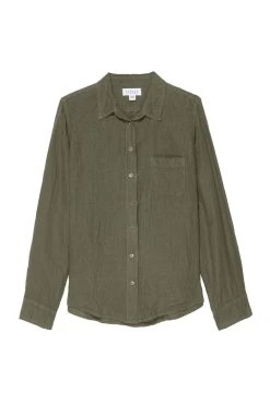 Velvet By Graham & Spencer NATALIA LINEN BUTTON-UP SHIRT