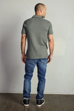 Velvet By Graham & Spencer RANDALL COTTON SLUB POLO Mens