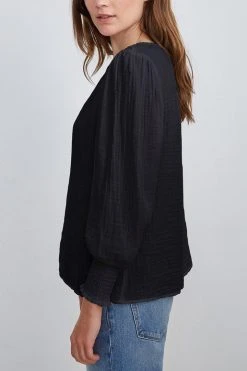 Velvet By Graham & Spencer RYLEE COTTON GAUZE BLOUSE