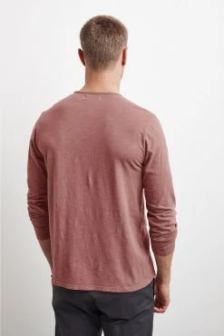 Velvet By Graham & Spencer SIMEON RAW EDGE COTTON SLUB TEE