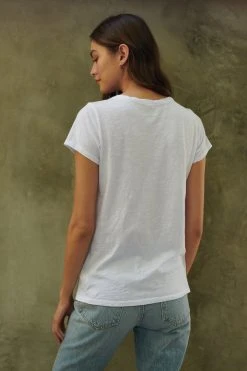 Velvet By Graham & Spencer TILLY ORIGINAL SLUB CREW NECK TEE Womens