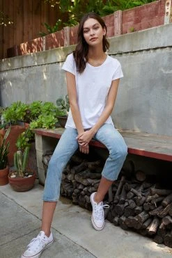 Velvet By Graham & Spencer TILLY ORIGINAL SLUB CREW NECK TEE Womens