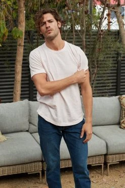 Velvet By Graham & Spencer Mens AMARO CREW NECK SLUB TEE